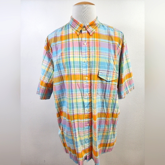 Ralph Lauren Men's Multicolor Plaid Shirt Beach Twill Sleeves Shirt, sz 2XL - Picture 1 of 16